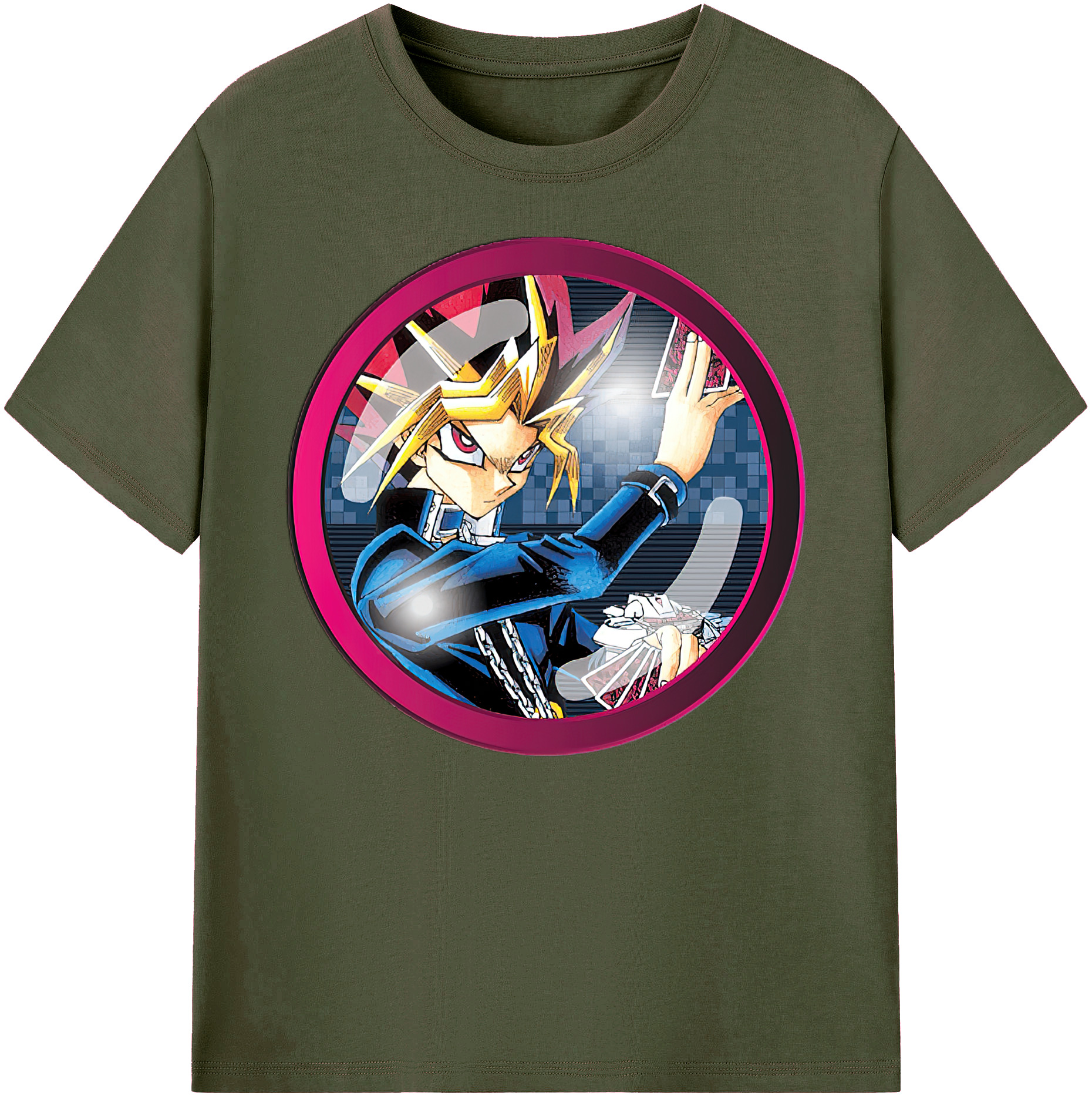 遊☆戯☆王 Yu-Gi-Oh! 綿100％ メンズ半袖Tシャツ｜肌触りやわらか＆通気性